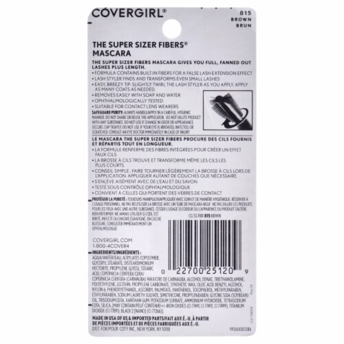 CoverGirl The Super Sizer Fibers Mascara - 815 Brown Brun For Women 0.4 oz Mascara Perspective: back