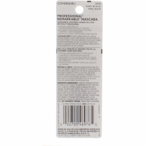 CoverGirl Professional Remarkable Mascara 200 Very Black Perspective: back
