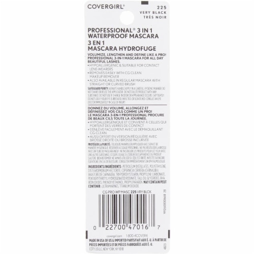 COVERGIRL Professional 3-in-1 Very Black Waterproof Mascara Perspective: back