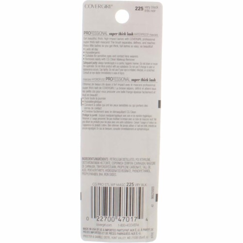 CoverGirl Professional Super Thick Lash Waterproof Mascara Very Black 225 Perspective: back