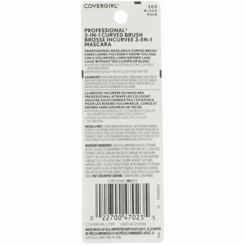 CoverGirl Professional 3-in-1 Mascara Curved Brush - Black Perspective: back