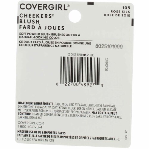CoverGirl Cheekers Powder Blush, Rose Silk 105, 0.12 oz Perspective: back