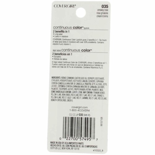 CoverGirl Continuous Color Lipstick - 035 Smokey Rose Perspective: back