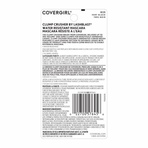 CoverGirl LashBlast Clump Crusher 825 Very Black Water Resistant Mascara Perspective: back