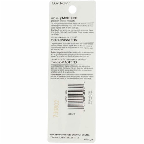 CoverGirl Makeup Masters Precision Angled Tweezers Perspective: back