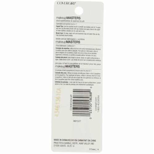 Covergirl Makeup Masters Dual Eye Shadow & Eye Liner Brush Perspective: back