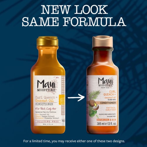 Maui Moisture Curl Quench + Coconut Oil Curl-Defining Anti-Frizz Conditioner Silicone Free Perspective: back