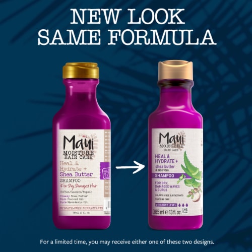 Maui Moisture Heal & Hydrate + Shea Butter Shampoo Perspective: back
