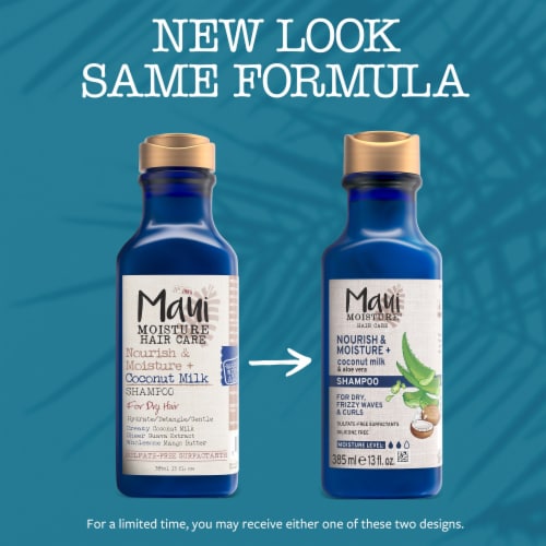 Maui Moisture Nourish & Moisture + Coconut Milk Shampoo Perspective: back