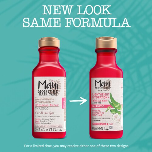 Maui Moisture Lightweight Hydration + Hibiscus Water Shampoo Sulfate-Free Surfactants Perspective: back