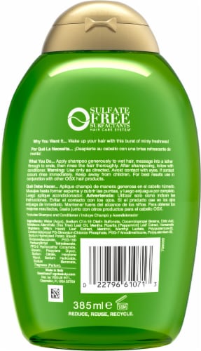 OGX® Extra Strength Healthy Scalp + Teatree Mint Shampoo Perspective: back