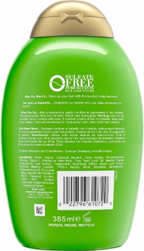 OGX® Extra Strength Refreshing Healthy Scalp + Teatree Mint Conditioner Perspective: back