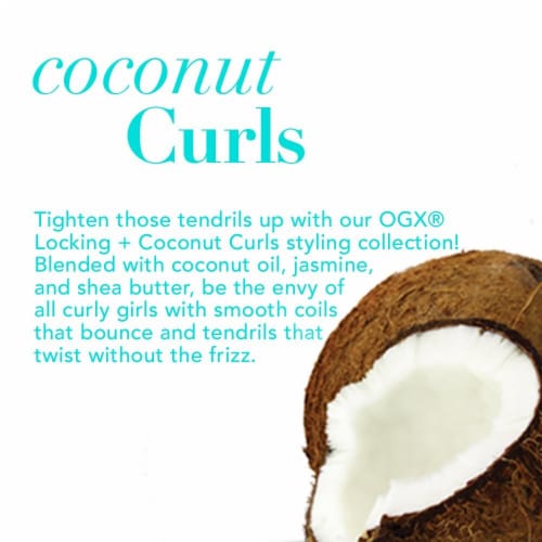 OGX Locking + Coconut Curls Decadent Creamy Mousse Perspective: back