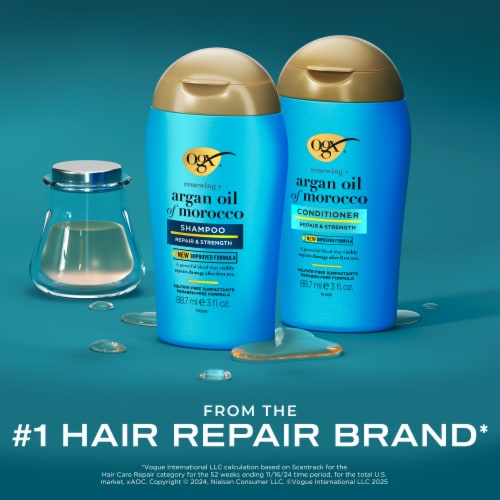 OGX Renewing + Argan Oil of Morocco Repairing Conditioner TSA-Compliant Travel Size Perspective: back