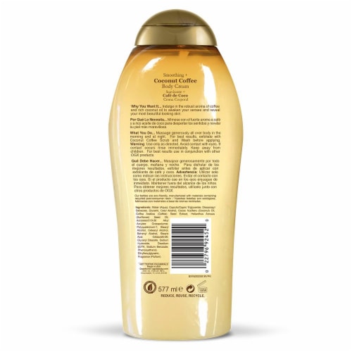 OGX Coconut Coffee Smoothing Body Cream Perspective: back