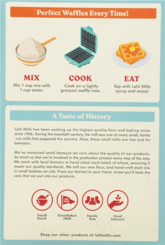 Lehi Roller Mills Belgian Waffle Mix Perspective: back