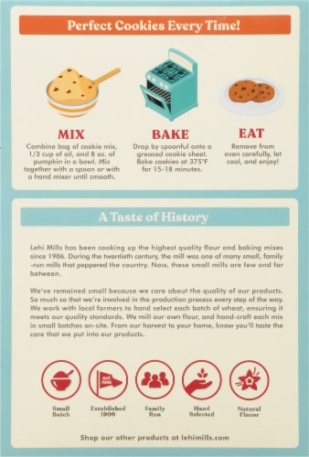 Lehi Roller Mills Pumpkin Chocolate Chip Cookie Mix Perspective: back