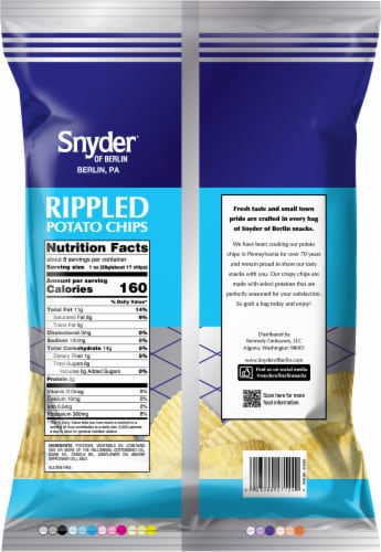 Snyder of Berlin® Rippled Potato Chips Perspective: back