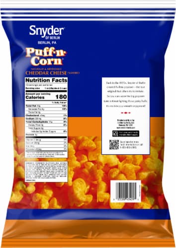Snyder® Cheese Puff'n Corn Perspective: back