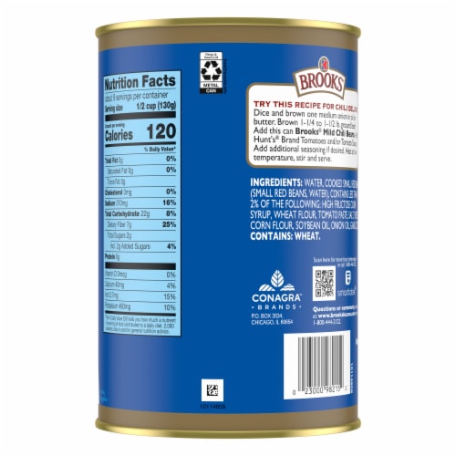 Brooks Mild Red Chili Beans Perspective: back