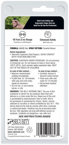 Sabre Pepper Spray - Black Perspective: back