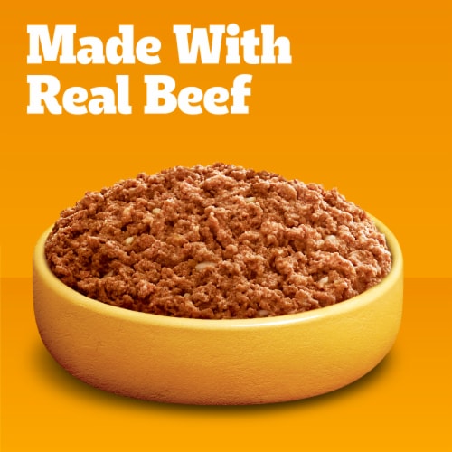 Pedigree Chopped Ground Dinner Adult Canned Soft Wet Dog Food Beef Perspective: back