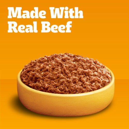 Pedigree Chopped Ground Dinner Adult Canned Soft Wet Dog Food Beef Perspective: back