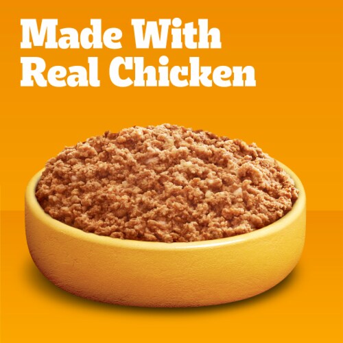 Pedigree Chopped Ground Dinner Adult Canned Soft Wet Dog Food Chicken Perspective: back