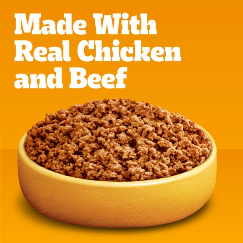 Pedigree Chopped Ground Dinner Adult Canned Soft Wet Dog Food Chicken Liver & Beef Perspective: back
