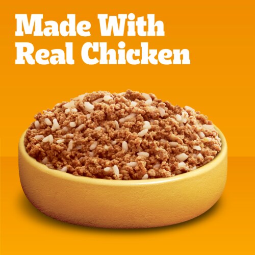 Pedigree Chopped Ground Dinner Chicken and Rice Adult Soft Wet Canned Dog Food Perspective: back
