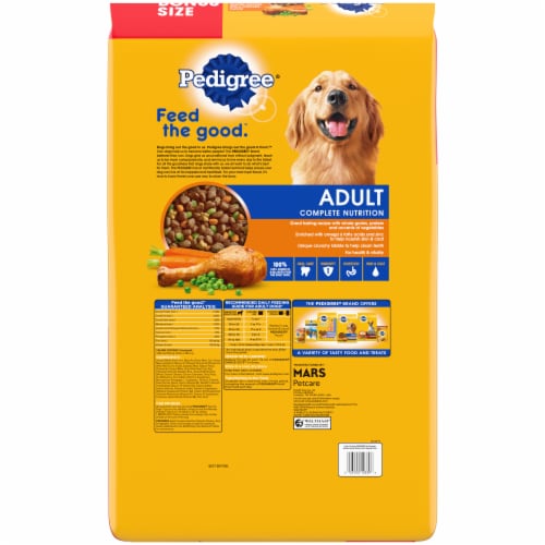 Pedigree® Adult Complete Nutrition Roasted Chicken Rice & Vegetable Flavor Dry Dog Food Perspective: back