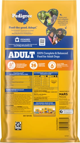 Pedigree® Adult Complete Nutrition Roasted Chicken Rice & Vegetable Flavor Dry Dog Food Perspective: back