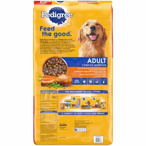Pedigree® Adult Complete Nutrition Roasted Chicken Rice & Vegetable Flavor Dry Dog Food Perspective: back