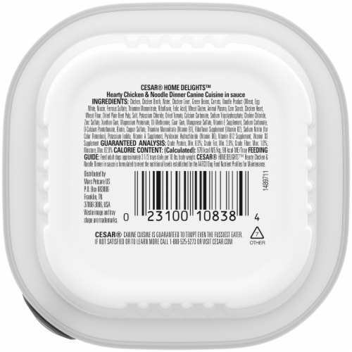 Cesar® Home Delights™ Hearty Chicken & Noodle Dinner Wet Dog Food Tray Perspective: back