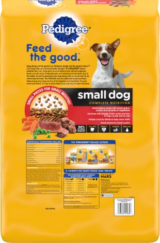 Pedigree® Small Dog Complete Nutrition Grilled Steak & Vegetable Flavor Adult Dry Dog Food Perspective: back
