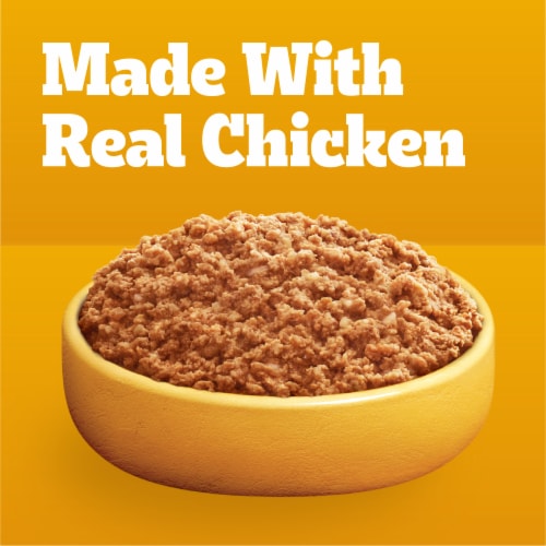 Pedigree Chopped Ground Dinner With Hearty Chicken Adult Soft Wet Dog Food Pouch Perspective: back