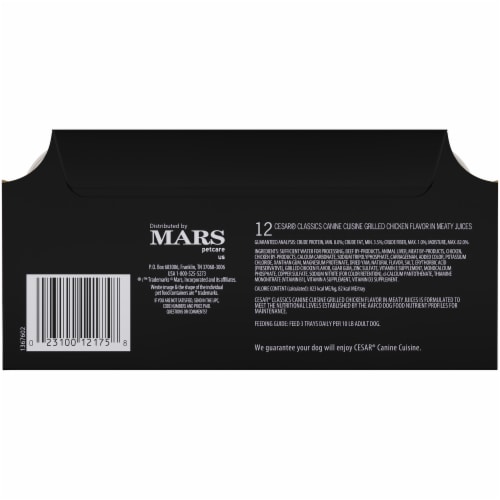 Cesar Classics Grilled Chicken Flavor Wet Dog Food Perspective: back