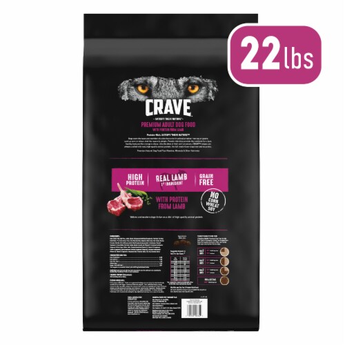 Crave Grain Free Lamb Dry Dog Food Perspective: back