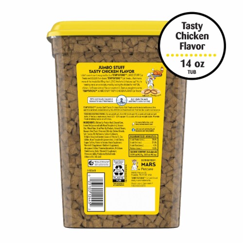 Temptations Jumbo Stuff Tasty Chicken Flavor Cat Treats Perspective: back