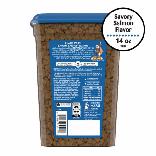 Temptations Jumbo Stuff Savory Salmon Flavor Cat Treats Perspective: back