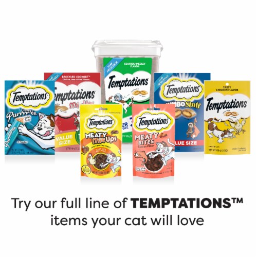 Temptations Creamy Puree with Tuna Lickable Squeezable Adult Cat Treats Perspective: back