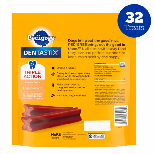 Pedigree® Dentastix™ Bacon Flavor Large Dog Treats Perspective: back