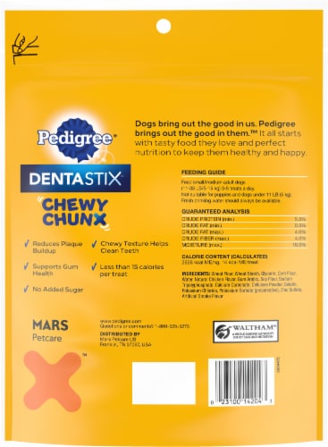 Pedigree Chewy Chunx Dentastix Perspective: back