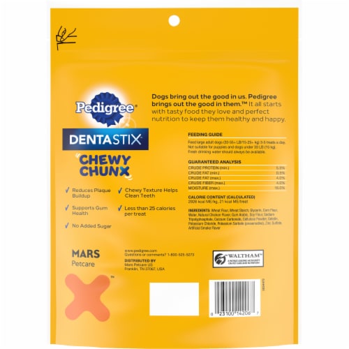 Pedigree® DentastiX™ Chewy Chunks Chicken Flavor Dog Treats Perspective: back