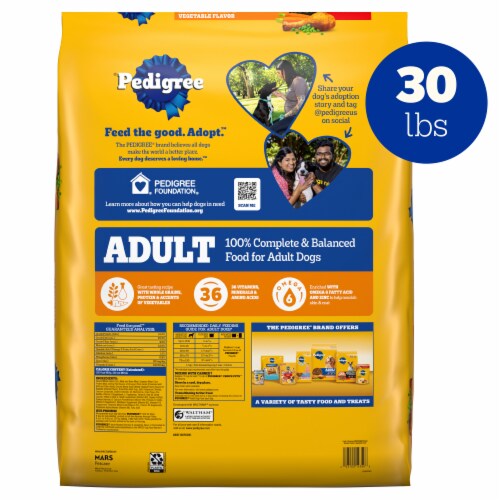 Pedigree Complete Nutrition Roasted Chicken Rice & Vegetable Flavor Adult Dry Dog Food Perspective: back