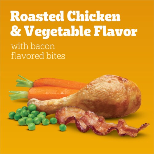 Pedigree Adult Dry Dog Food Roasted Chicken & Vegetable Flavor With Bacon Flavored Bites Perspective: back