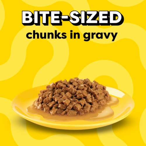 Temptations Adult Wet Cat Food Flavor Bites in Gravy Seafood Medley Perspective: back