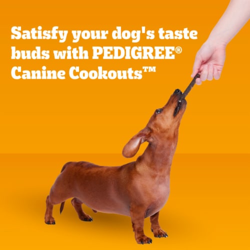 Pedigree Canine Cookout Meaty Sticks Dog Treats Beef Flavored Perspective: back