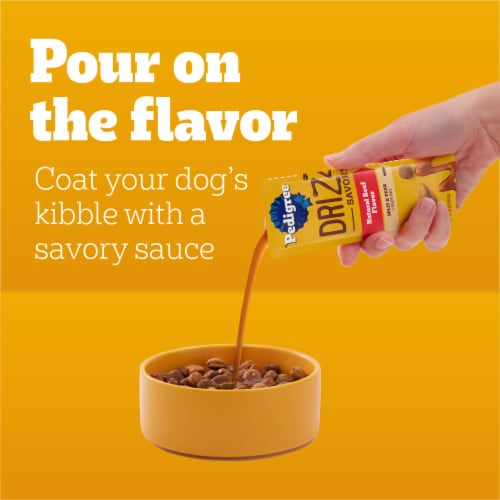 Pedigree Drizzlers Adult Wet Dog Savory Sauce Natural Beef Flavor Perspective: back