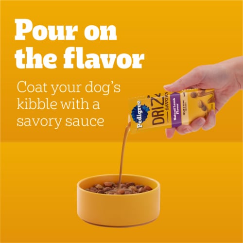 Pedigree Drizzlers Adult Wet Dog Savory Sauce Natural Lamb Flavor Perspective: back
